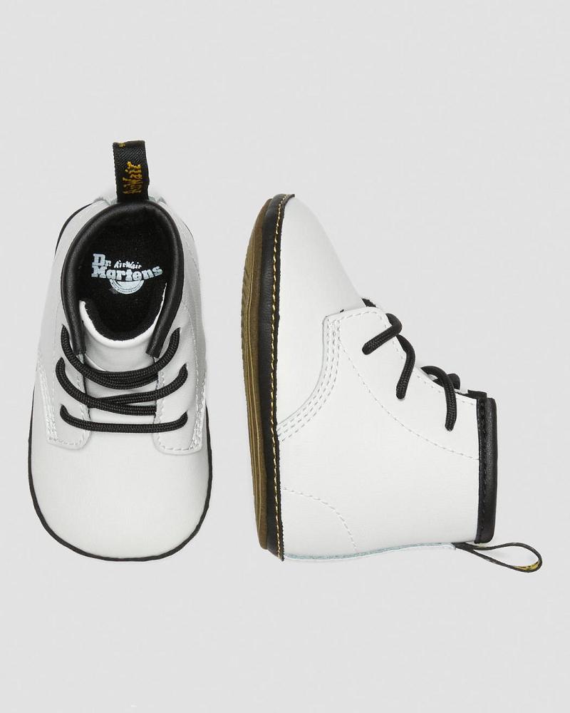 Dr Martens Newborn 1460 Auburn Leren Booties Vrijetijdslaarzen Kinderen Wit | NL 15BEX